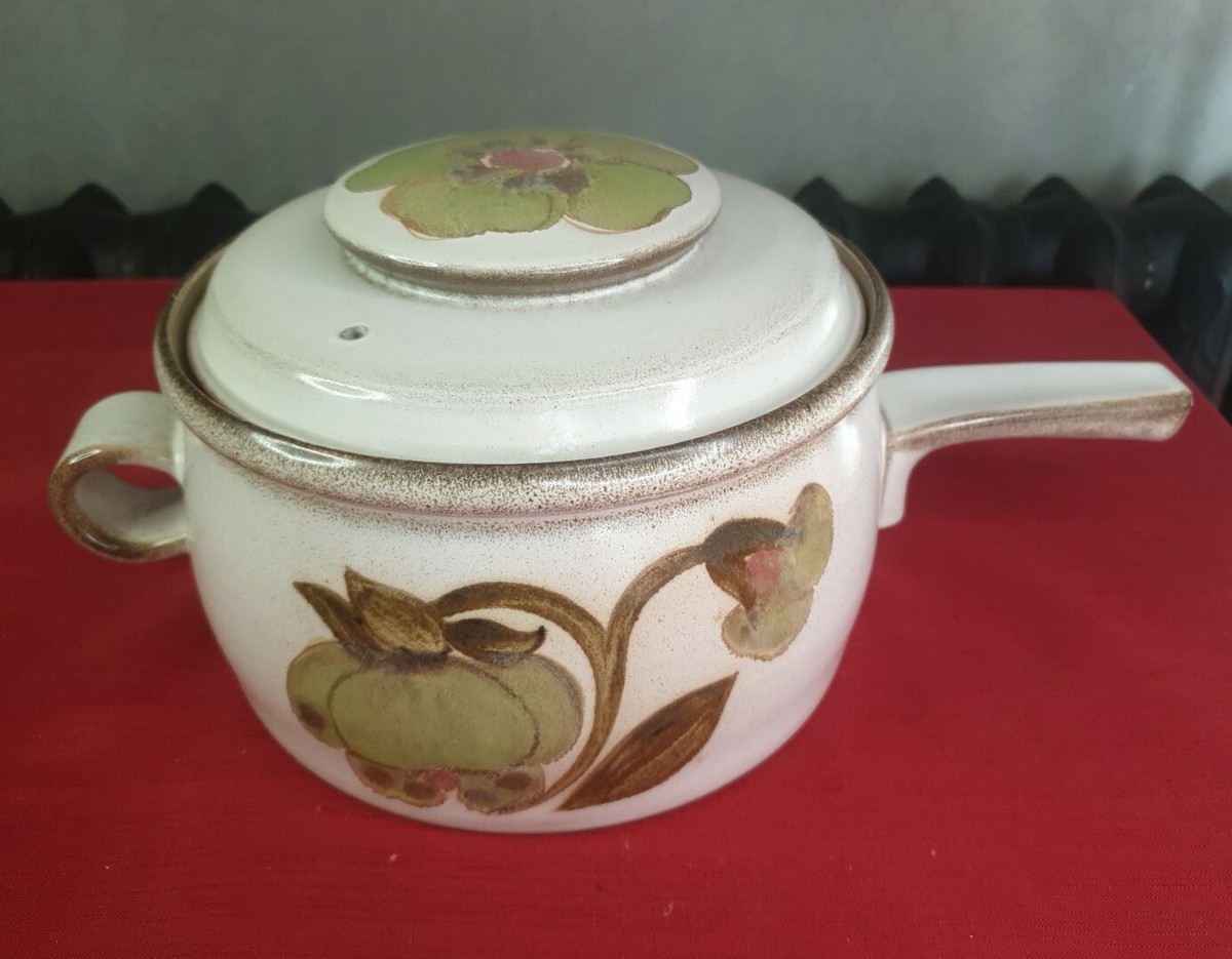 VINTAGE DENBY TROUBADOUR 4pt LIDDED CASSEROLE OVEN DISH PINTS