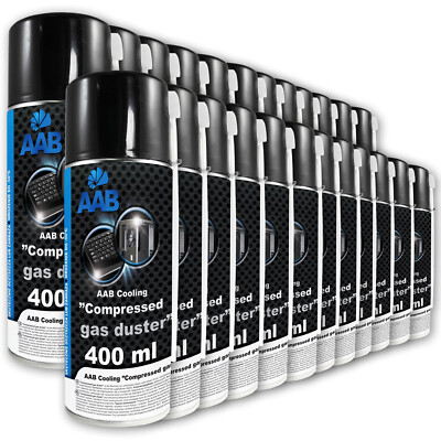 24 x AABCOOLING DRUCKLUFTSPRAY 400 ML AIR DUSTER REINIGUNG DRUCKLUFTREINIGER PC