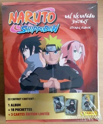 Coffret NARUTO Shippuden: Album + 18 Pochettes + 3 Cartes EL - PANINI 2023 - Photo 1/2