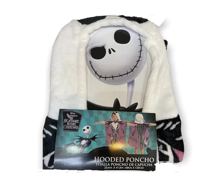 Poncho con capucha para niños Disney Tim Burton Pesadilla antes de Navidad Foto 3 de 3