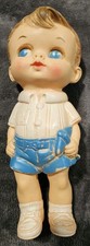 1958 Edward Mobley Co. Arrow Rubber Blue-Eyed Boy Squeaker 8" Doll