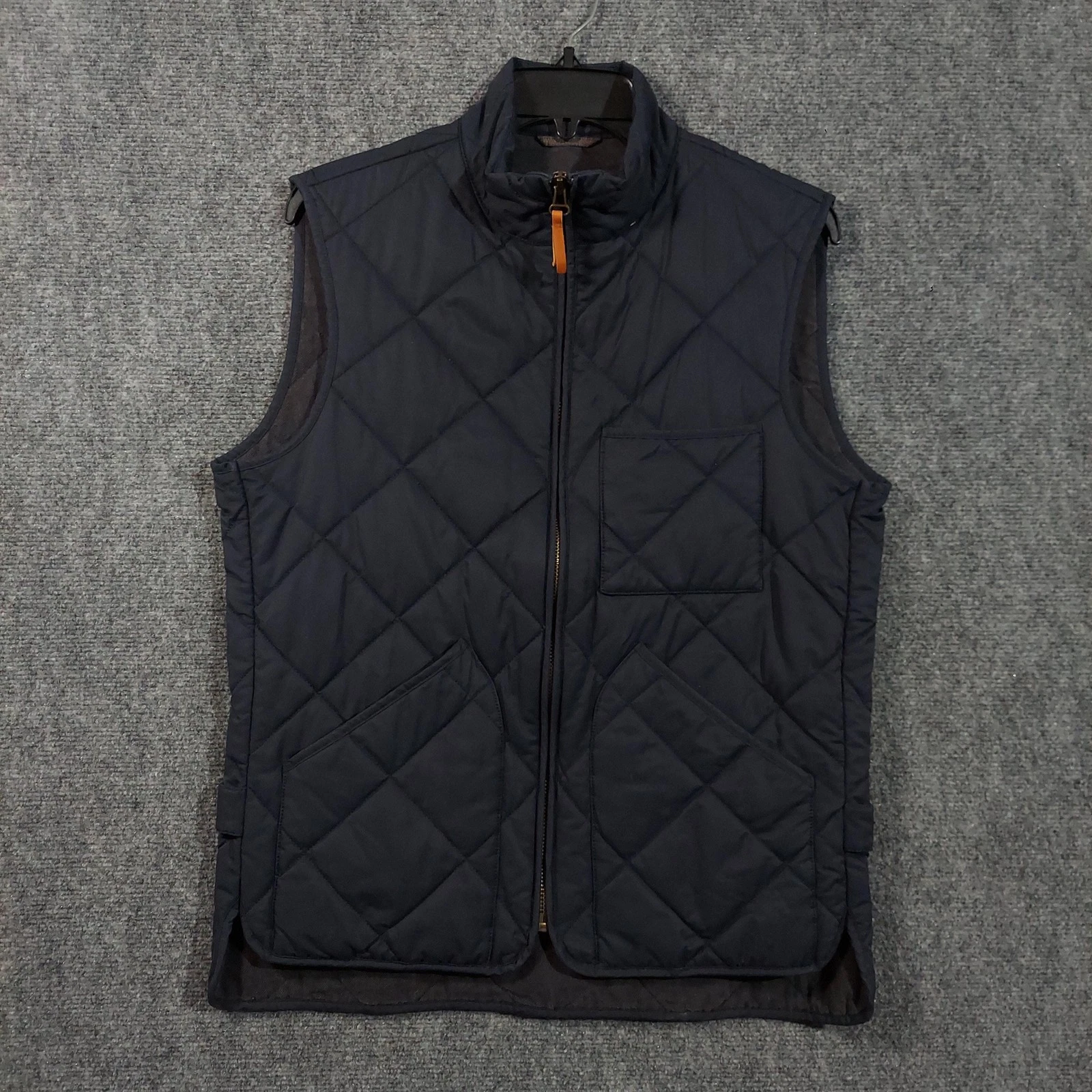 J.Crew Sussex Vest Mens Small Navy Quilted Primaloft Full Zip Outdoor Layer