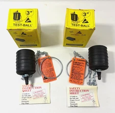 Lot of 2 CHERNE 3" Test Ball Plug Part# 270-032 Made In USA New