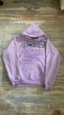 Spyder Women's Purple Fleece Pullover Hoodie M Graphic Spider Web Logo