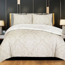 100% Rich Cotton Duvet Quilt Cover Bedding Set Double King & Super King Size