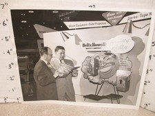 vtg photo 1955 BELL  HOWELL trade show booth store display home movie camera