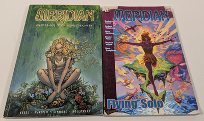 Lot of 2 Meridian Crossgen Ex-Library Vol 1 & 2 TPB Kessel McNiven Paperbacks
