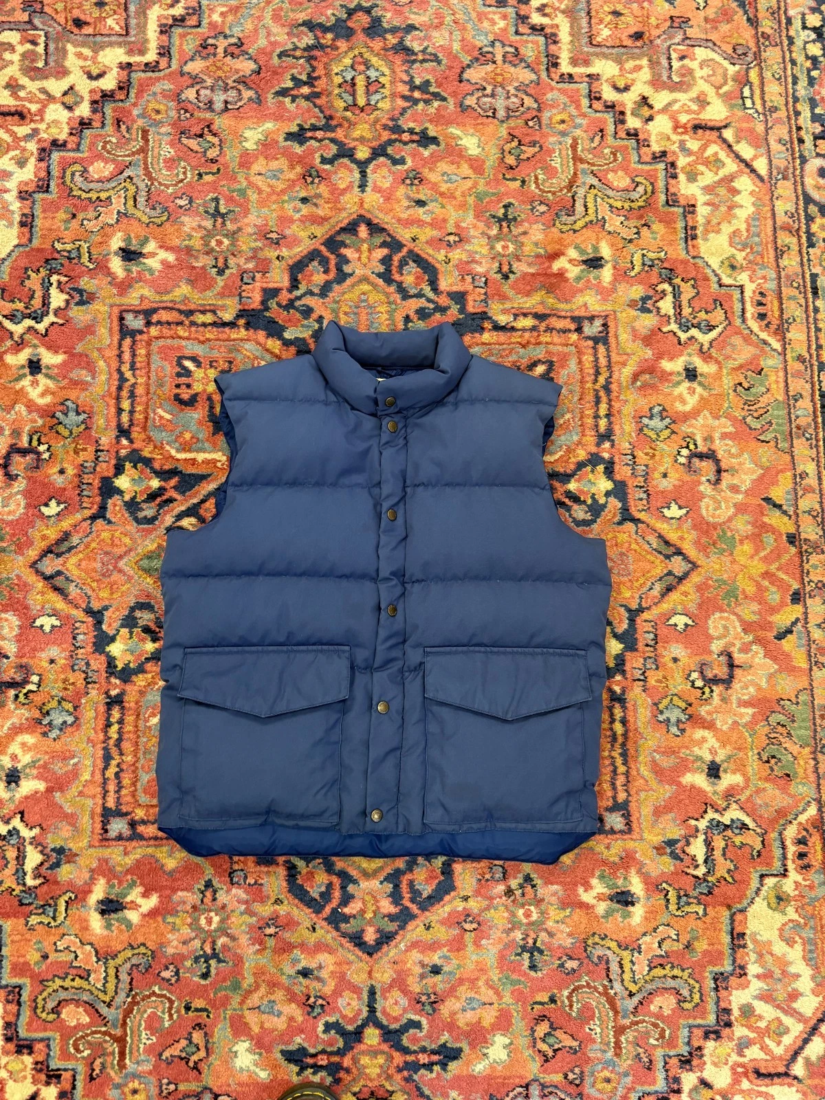Vintage Cabela's Blue Men's Vest Size Large Puffer