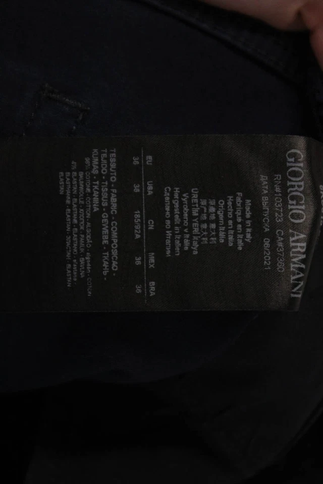 Camisa de vestir blanca Armani Collezioni para hombre con cuello de algodón con botones talla 44 Foto 4 de 4