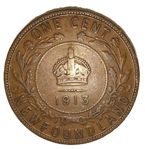 1913 Newfoundland Large Cent — photo from another recent sale