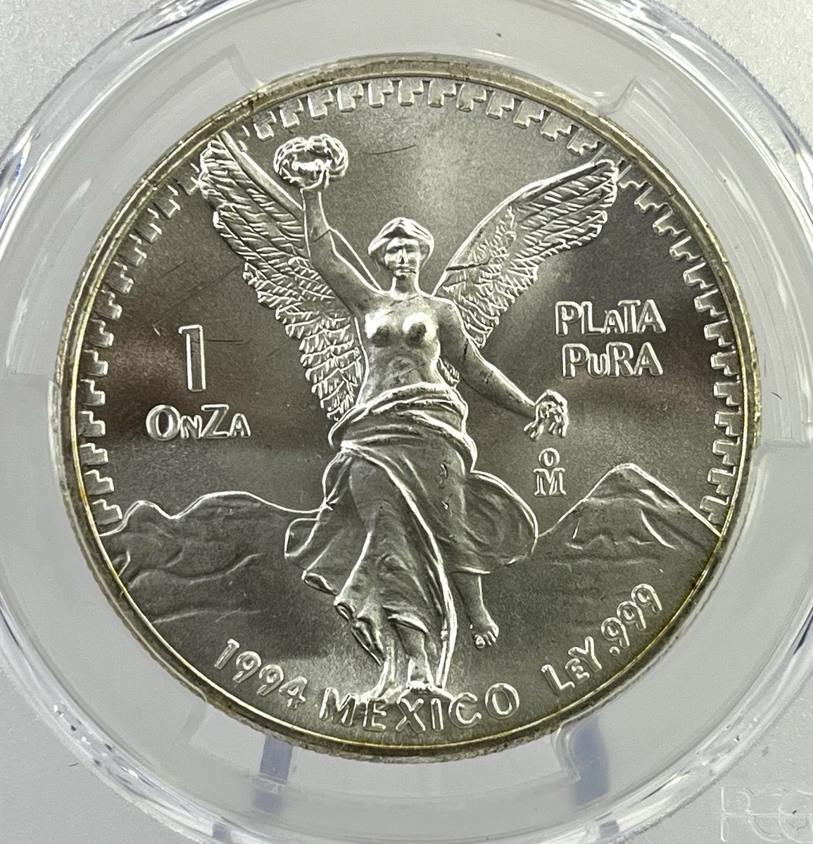 1994 Mo Mexico Libertad 1 oz Silver PCGS UNC Details Better Date