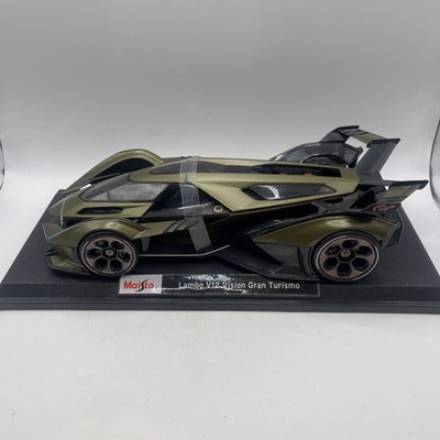 Maisto Lamborghini V12 Vision Gran Turismo 1:18 Diecast Dar Green Car Figure