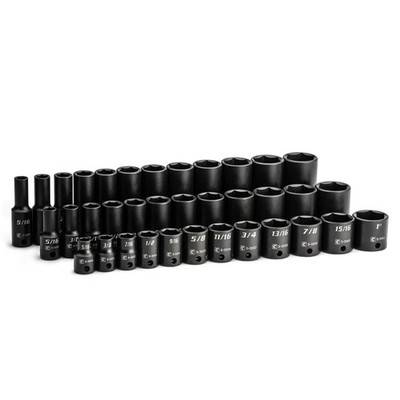 Capri Tools 3/8 in. Drive Shallow, Semi-Deep & Deep Set / 8-25 mm 