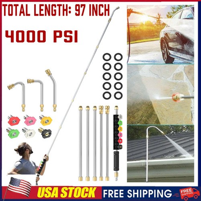 #ad 97 inch Pressure Washer Extension WandReplaceable Upgraded Power Washer Lance $33.00