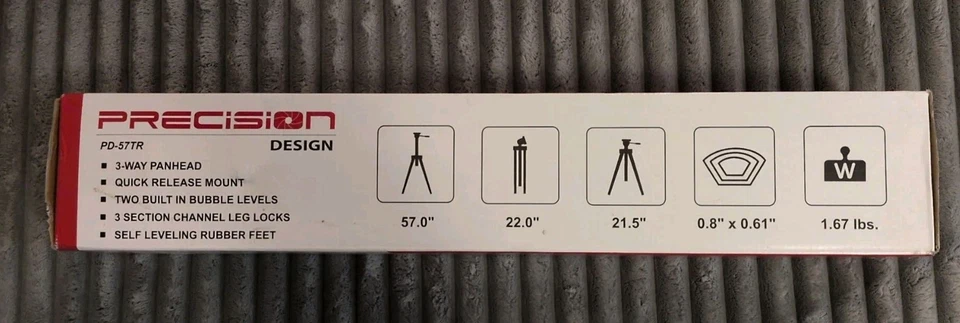 Precision Design PD-57TR Camera Tripod With Deluxe Carrying Case - Image 2 of 4