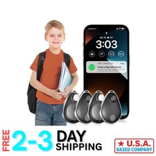 Discreet GPS Tracker for Kids - 4 Pack, Works with Apple Find My, Waterproof