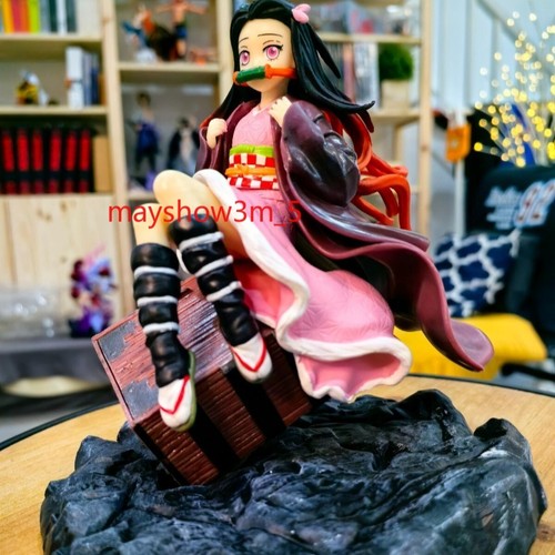 Game Demon Slayer Nezuko Kamado Figure Anime Model Halloween Toy Gift 17cm NEW - Picture 2 of 6