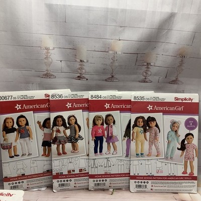 American Girl Set Of  2 Simplicity Doll Patterns For Clothing  New Uncut Lot # 1