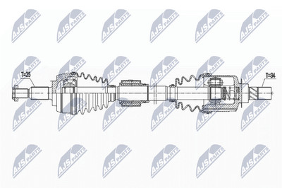 NTY Antriebswelle NPW-RE-166 für RENAULT MEGANE 4 B9A K9A LVA dCi 110 B9A3