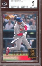 2001 Upper Deck - Albert Pujols #295 (RC) BGS 9 HOF