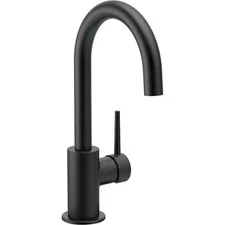 Delta Trinsic Bar Limited Swivel Bar Faucet Matte Black 1959LF-BL
