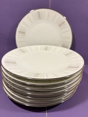 Set of Eight (8) Noritake ISABELLA Pattern Bread & Butter Plates, 6 3/8''