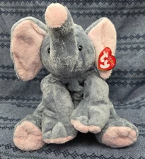 Ty Pluffies Winks The Elephant 10" Plush New Original Retro 2002 TyLux new mint
