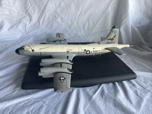 Large Vintage Lockheed P-3 Orion US Navy Patrol Aircraft Model YB 154601 w/ Sta