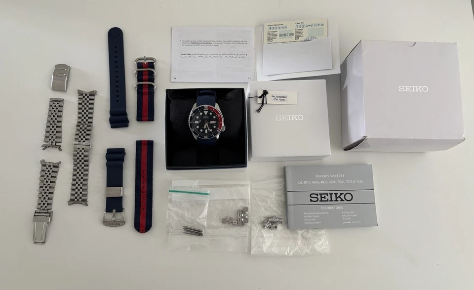 Seiko SKX009K2 Pepsi Bezel Divers Watch - Stickered - Full Set Box & Papers, photo 2 of 5
