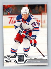 2019-20 Upper Deck #340 Lias Andersson New York Rangers