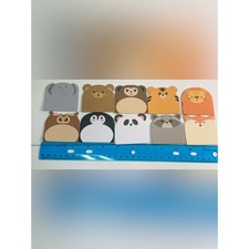 NEW 10 Mini Pads 20 sheets each Wild Pals Post-It Cute Kawaii Sticky Notes