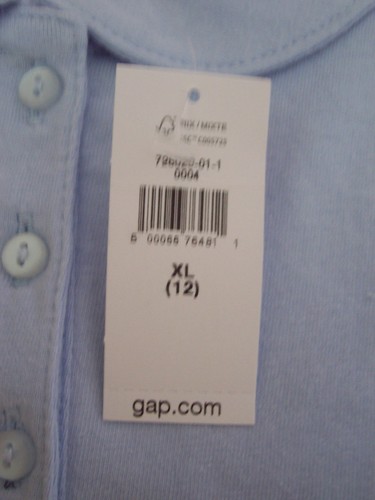 NWT GAP Girls Size XL 12 Light Blue Short Sleeve Polo Shirt School Uniform - Picture 6 of 8