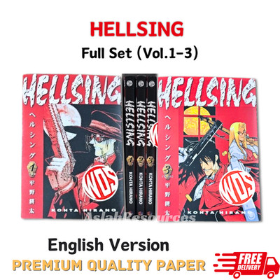 Manga Hellsing Volume 1-3 (Second Edition) Full Set English Comic White Paper