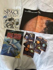 Vintage children’s space books Mars poster and cards Make Your Own Space Station