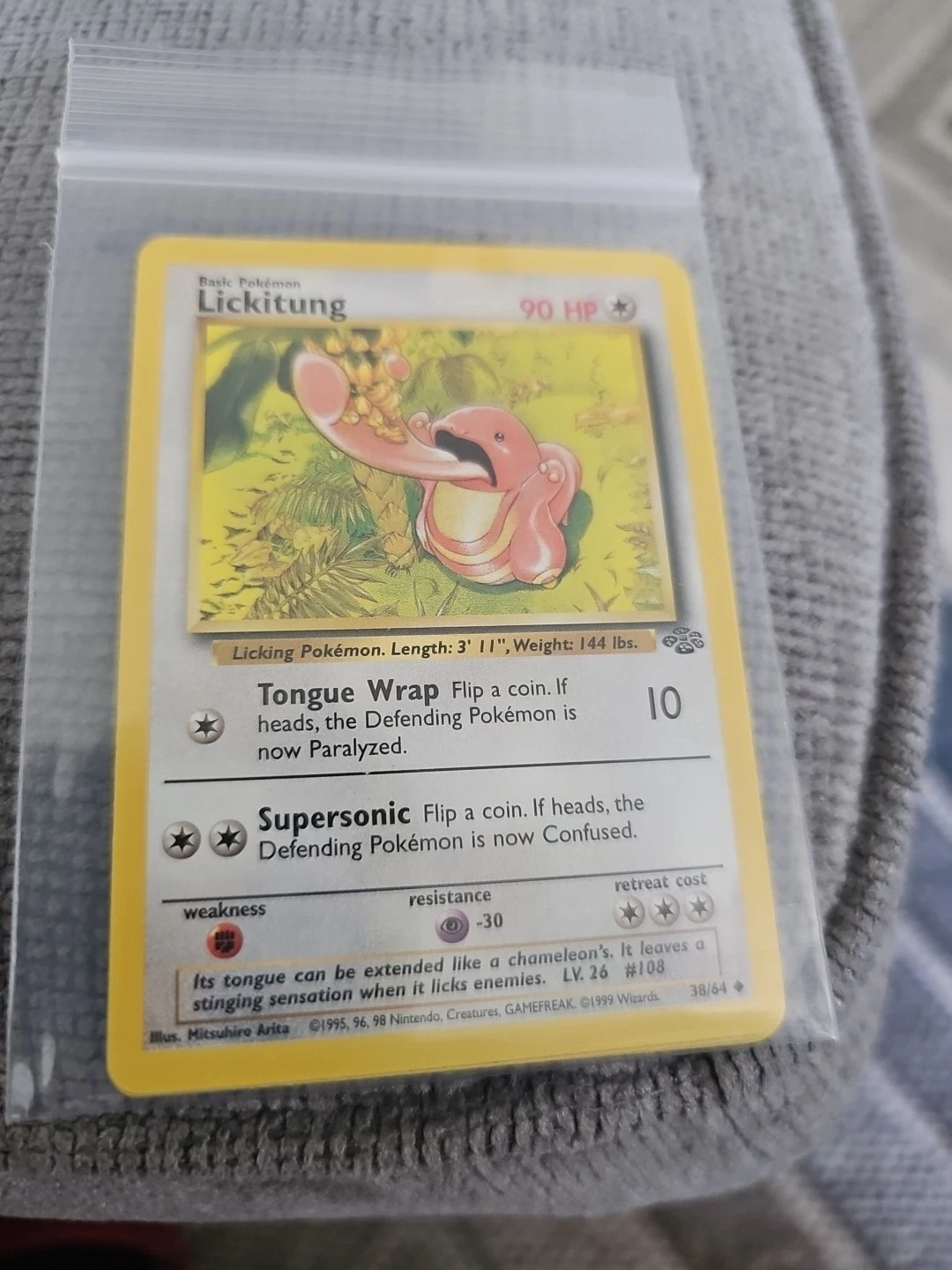 Lickitung 38/64 Jungle Base Set Pokemon Vintage Vtg Nintendo NM/MT Card TCG WOTC