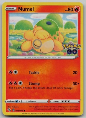 Numel Common Pokemon GO 013/078 NM