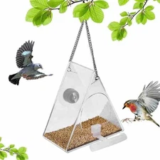 Bird Feeder with Camera Smart Bird Feeders with 1080P Night-Version Video Camera