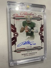 2022 Panini Flawless Campus Legends Auto /20 Robert Griffin RARE!