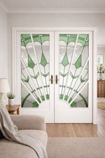 Art Deco Stained Glass Front French Internal Doors Made To Order 250 Deposit