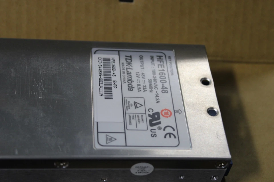 TDK Lambda HFE1600-48, 100-240VAC Input 48V 33A, 12V 0.5A DC Output Power Supply - Image 2 of 2