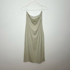 Reformation Galactic Knit Strapless Tube Dress Tan 