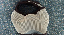 ** FLY MASK **PRO-Force HORSE Sz.*900 - 1200* lbs.  Beige w/ Brown Trim NEW