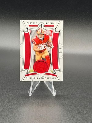 CHRISTIAN MCCAFFREY 2022 Panini National Treasures Century Materials Patch 02/99