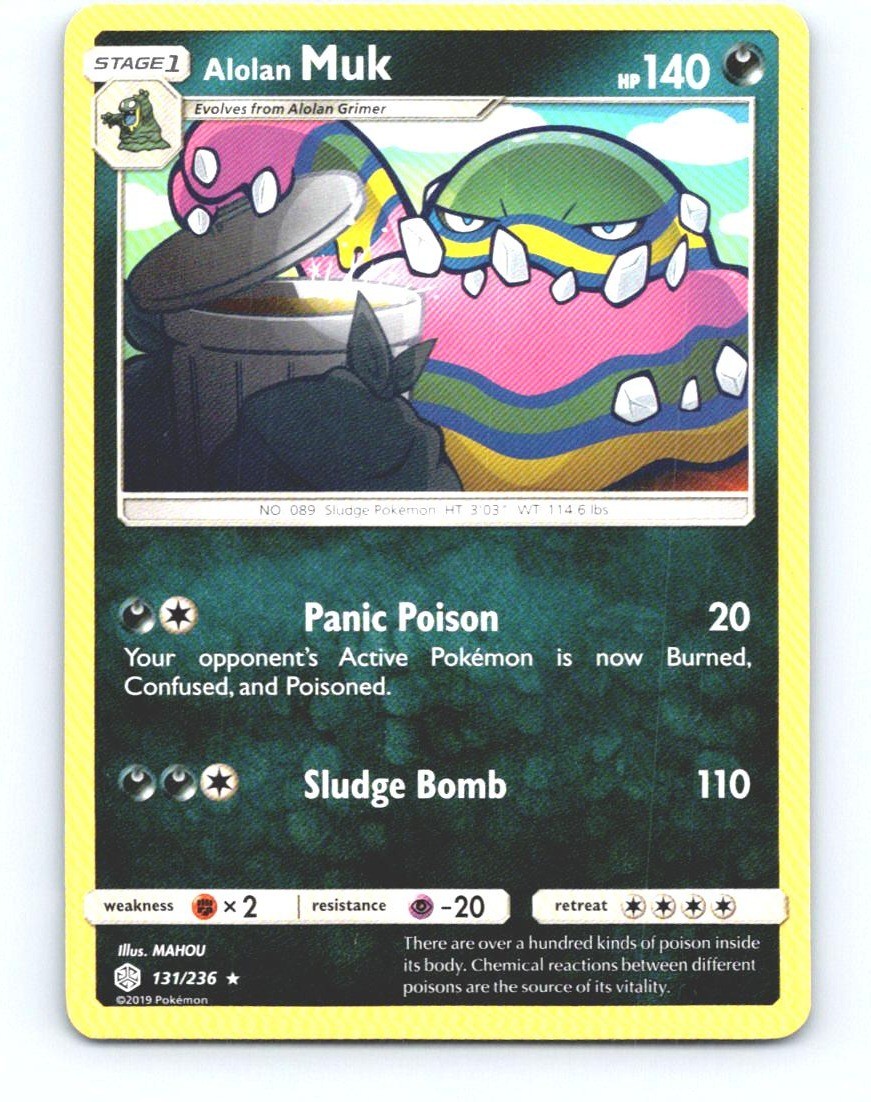 Alolan Muk 131/236 Rare Cosmic Eclipse Pokemon Near Mint