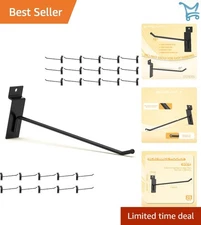 Black Slatwall Hooks 25PC Metal Tool Garage Organization Wall Mount Durable