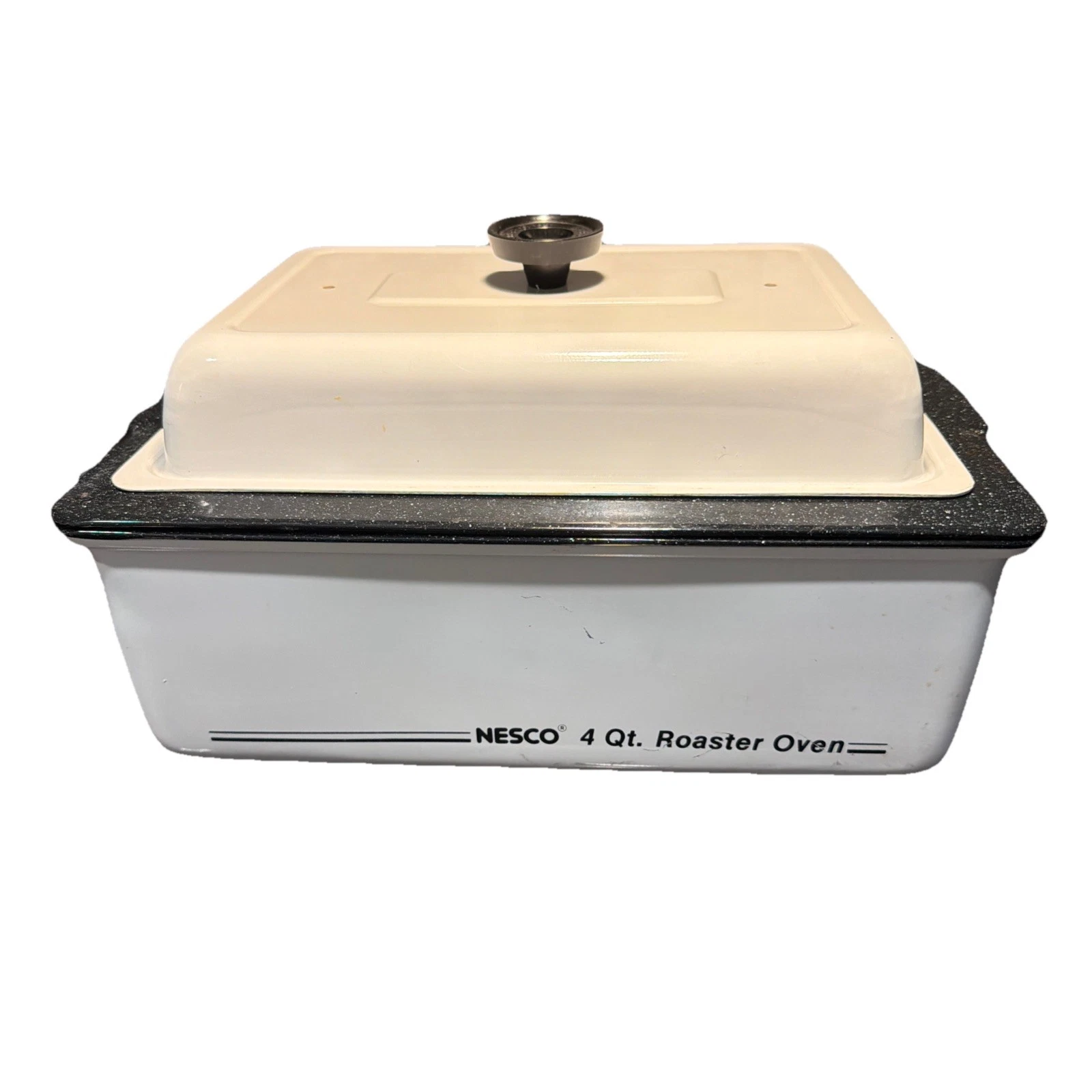 NESCO 4QT Non-Stick Electric Roaster Oven Model 4104-04 White