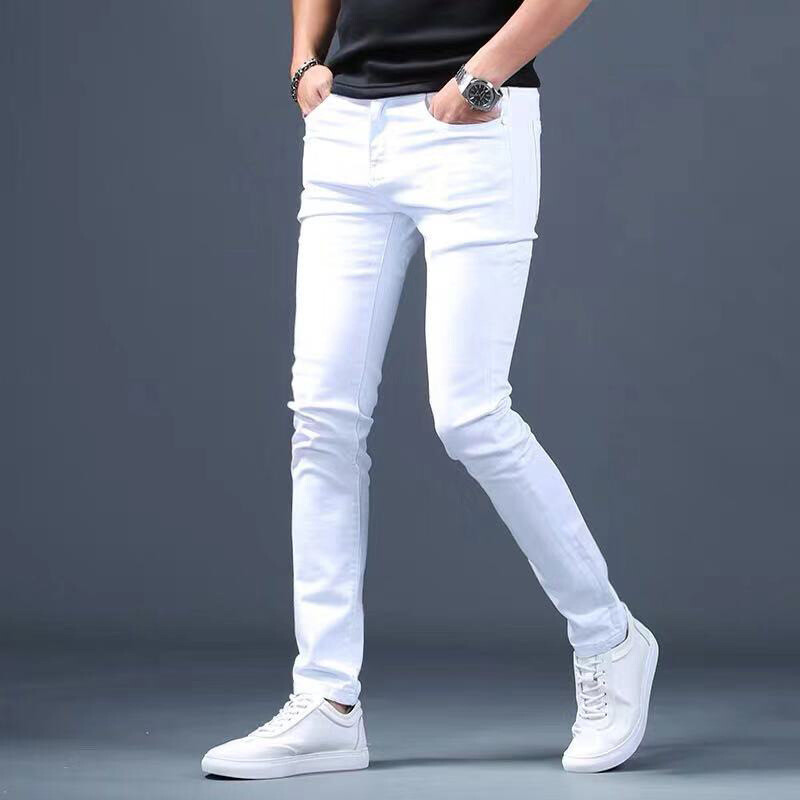 Autumn Men's Jeans Slim Skinny Hose Biker Stretch Denim Pants |