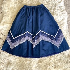 Vintage 70s Carefree Fashions Patchwork Skirt Floral Boho Hippie Prairie Gingham