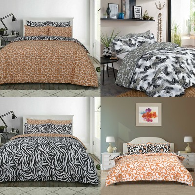 Printed Animal Skin Duvet Cover Set Single Double Bed King Size