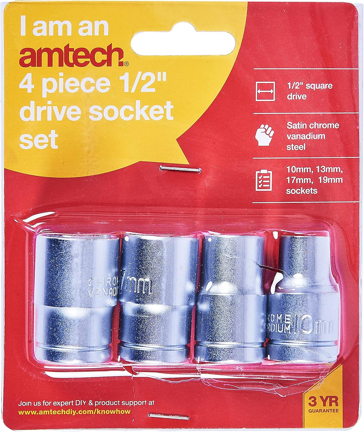 B&Q -  4 Piece 13mm (1/2") Drive Socket SetI0200 - Image 3